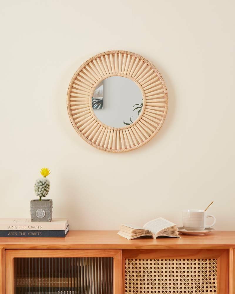 Eglo 425037 "MITSUKE" 40 Cm Çapında Dekoratif Doğal Ahşap Ayna