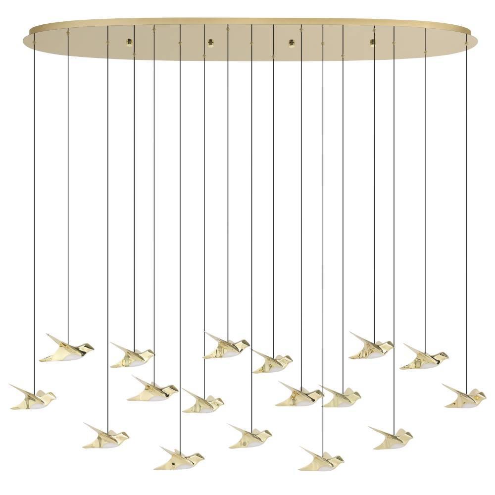 Eglo 390399 "PARATEBUENO 2" 220 Cm Yüksekliğinde Çelik Pirinç Sarkıt Avize