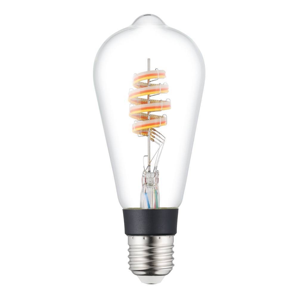Eglo 110272 E27-Led-St64 Ampul 1X4,9W Şeffaf 3000K 400 Lümen Dim Edilebilir RGB