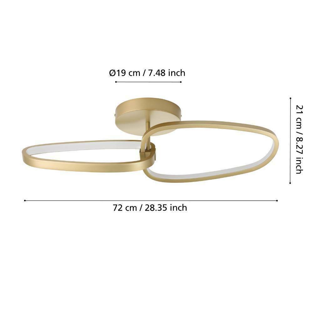 Eglo 390204 "LODOSA" 72 Cm Uzunluğunda Alüminyum, Çelik Pirinç Tavan Armatürü