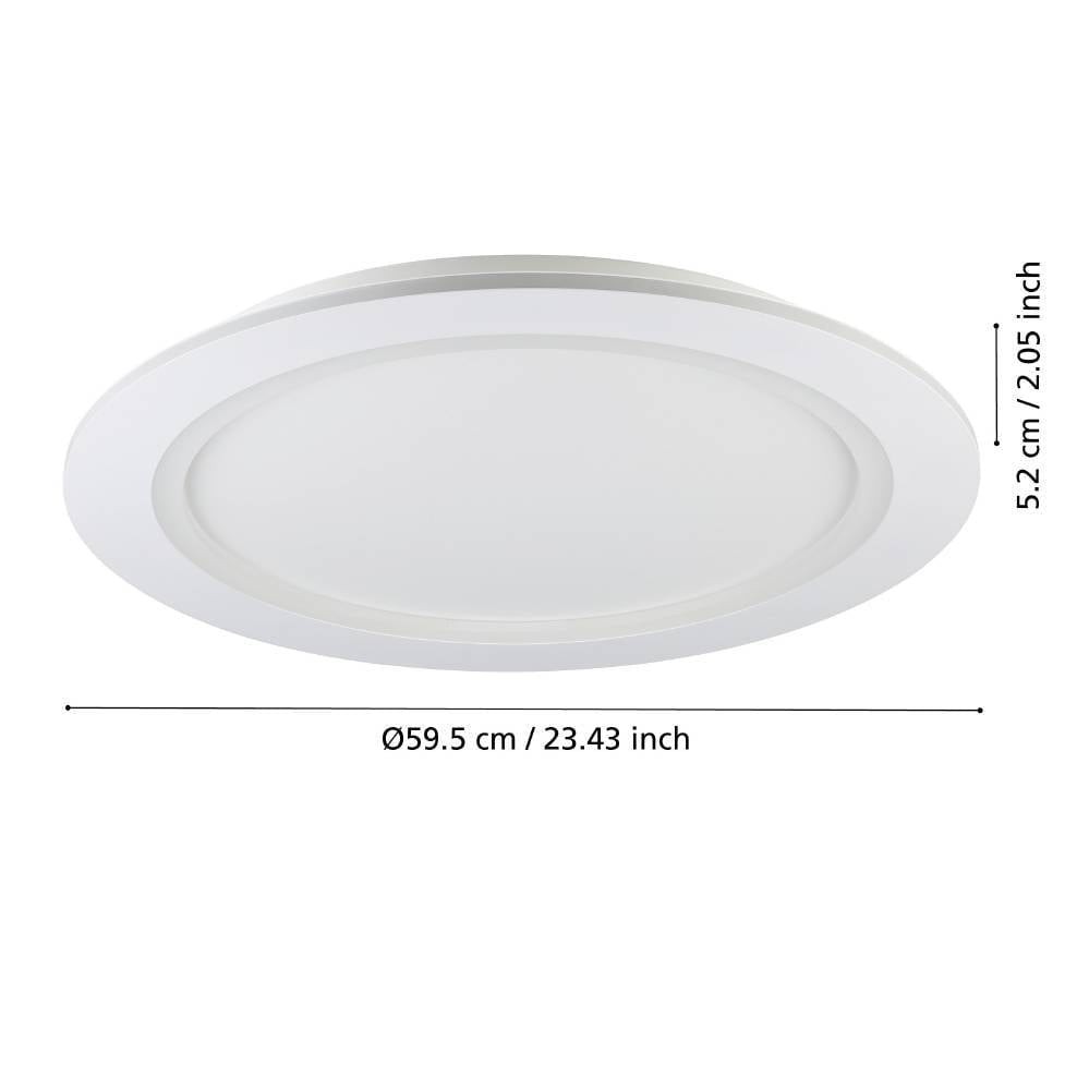 Eglo 900487 "PADROGIANO-Z" 59,5 Cm Çapında Çelik Beyaz Tavan Armatürü RGB