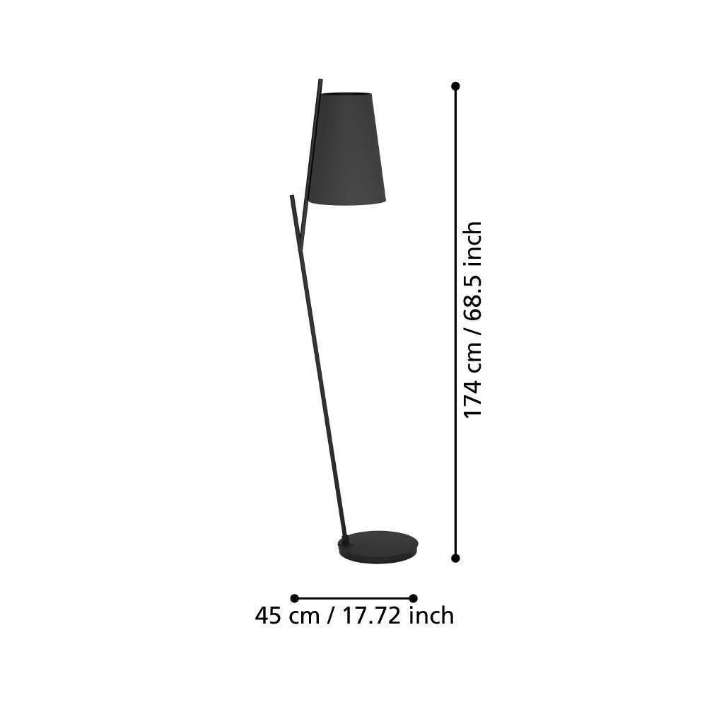 Eglo 390134 "PETROSA" 174 Cm Yüksekliğinde Çelik Köşe Lambası Lambader