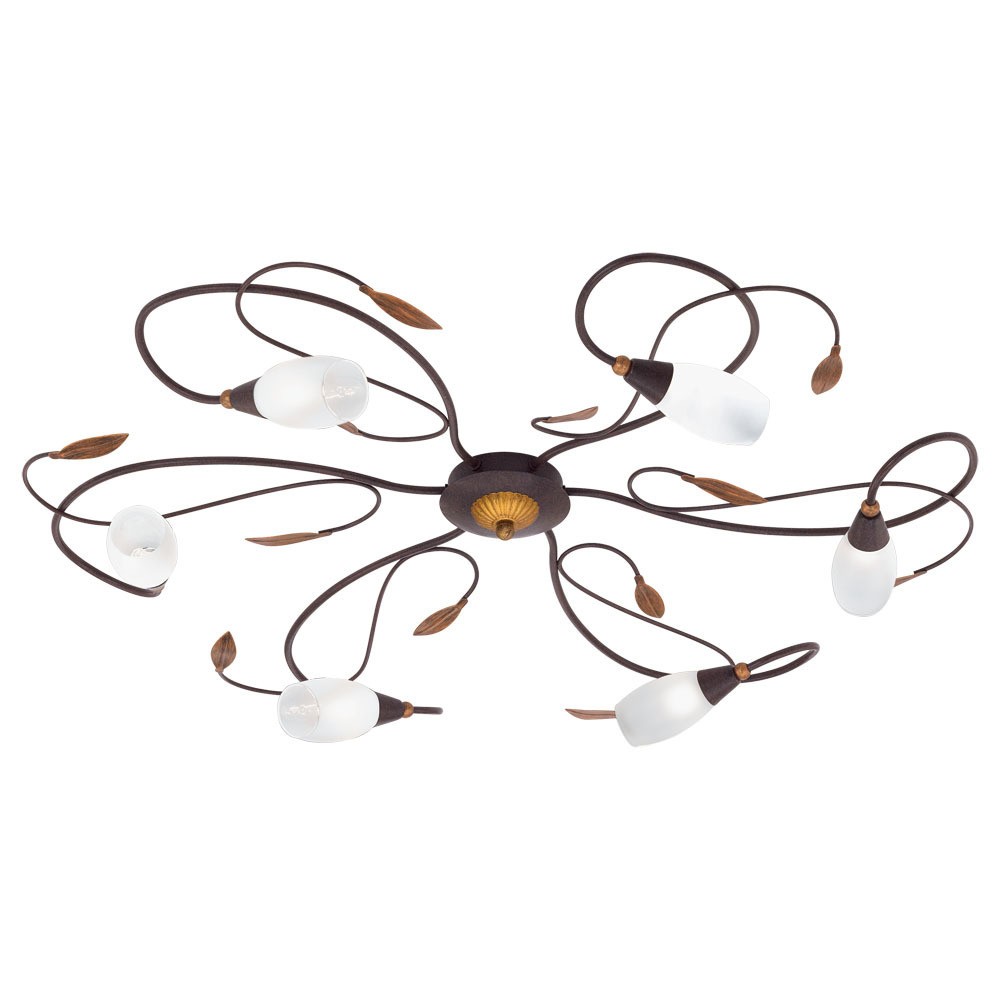 Eglo 90697 "GERBERA 1" Çelik Antik Kahverengi, Gold Tavan Armatürü