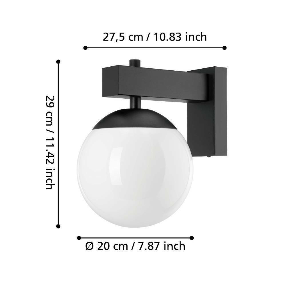 Eglo 900669 "BUFALATA" Çelik Dış Mekan Bahçe Aydınlatması Aplik Ip44
