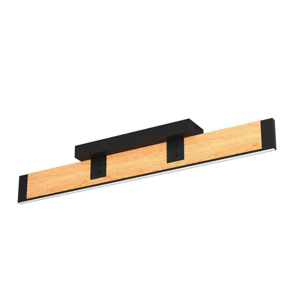 Eglo 390224 "CAMINARRO" 77,5 Cm Uzunluğunda Çelik, Ahşap Siyah, Kahverengi Tavan Armatürü