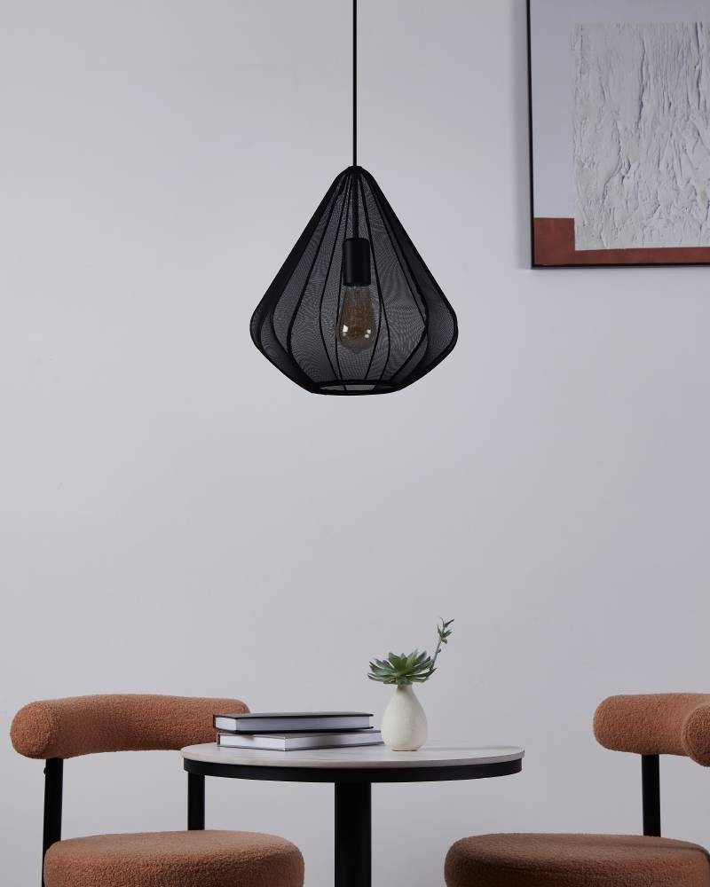 Eglo 43994 "DOLWEN" 33,5 Cm Çapında Çelik Siyah Sarkıt Avize