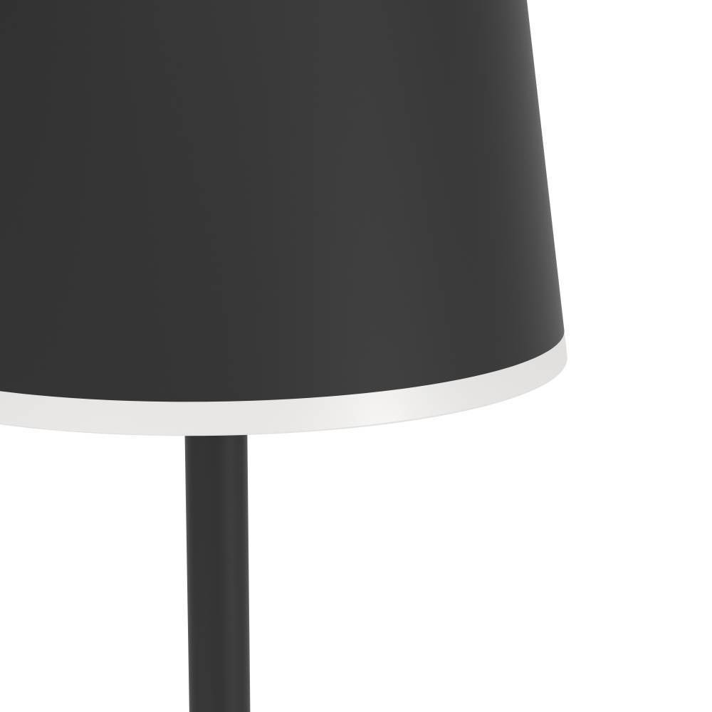 Eglo 901748 "MANNERA-L" 140 Cm Yüksekliğinde Usb Girişli Siyah Alüminyum, Çelik Dokunmatik Köşe Lambası Lambader