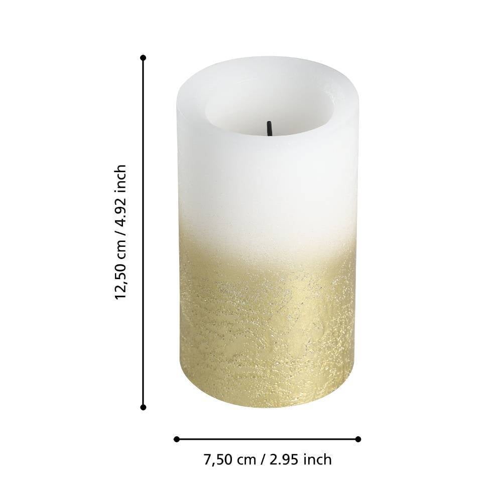 Eglo 422462 "AMBORIALA" 12,5 Cm Yüksekliğinde Led Mum Beyaz Gold