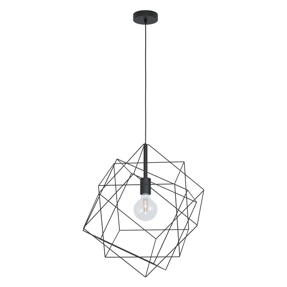 Eglo 43359 "STRAITON" 51,5 Cm Çapında Çelik Siyah Sarkıt Avize