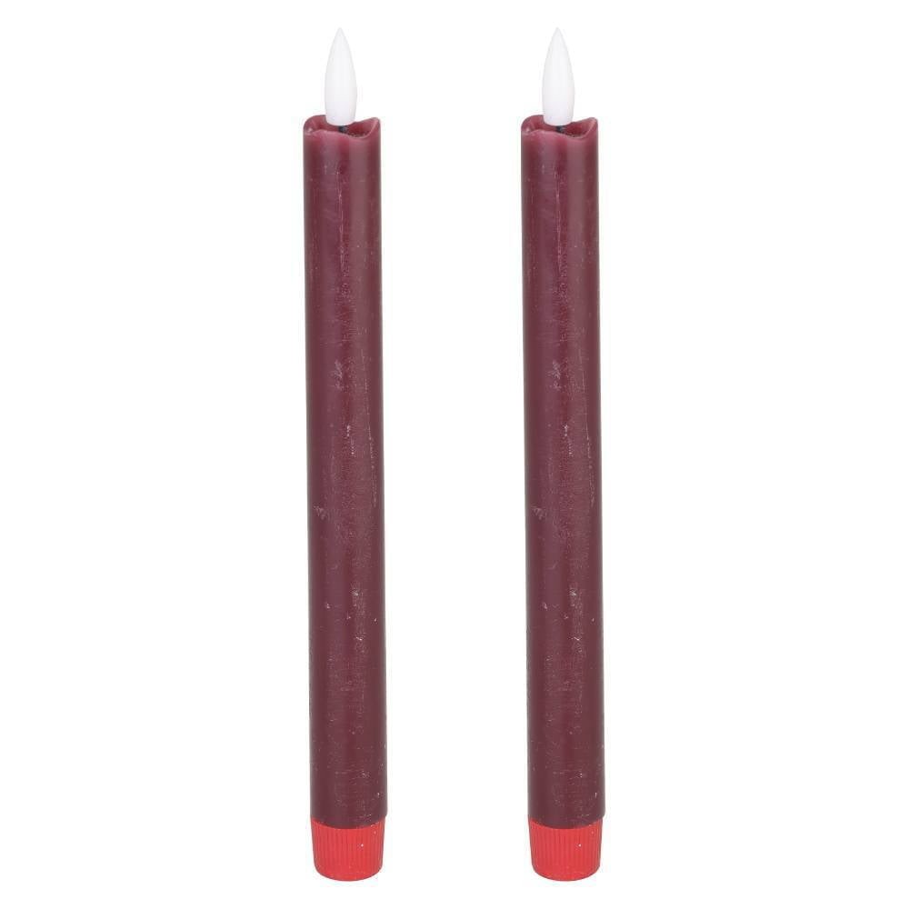 Eglo 422215 "ANTANABE" 24,5 Cm Yüksekliğinde Led Balmumu Plastik Kırmızı 2'Li Set