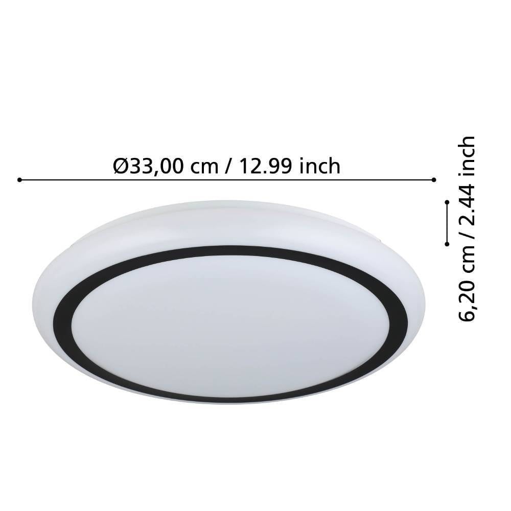 Eglo 900149 "CAPASSO" 34 Cm Çapında Çelik Beyaz Duvar Tavan Armatürü