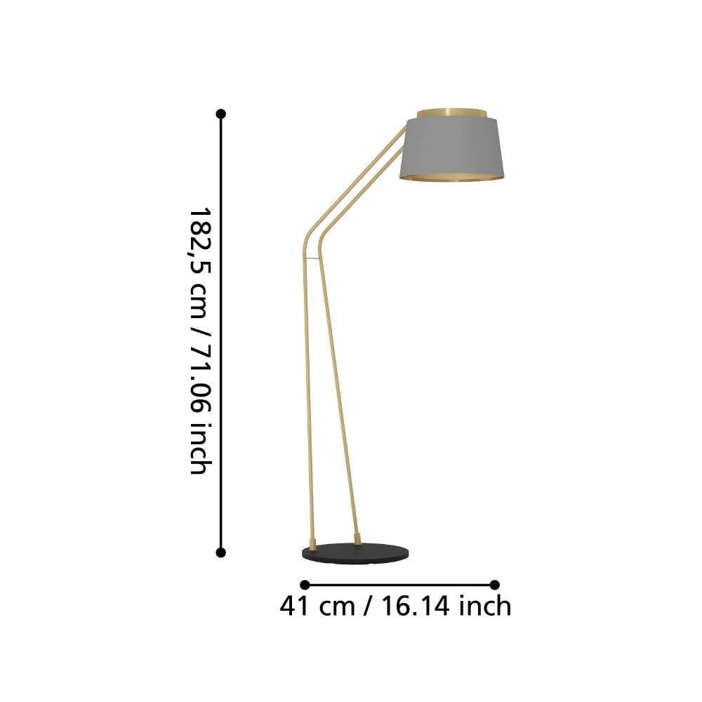 Eglo 390174 "ALMERIMAR" 180,5 Cm Yüksekliğinde Çelik Köşe Lambası Lambader