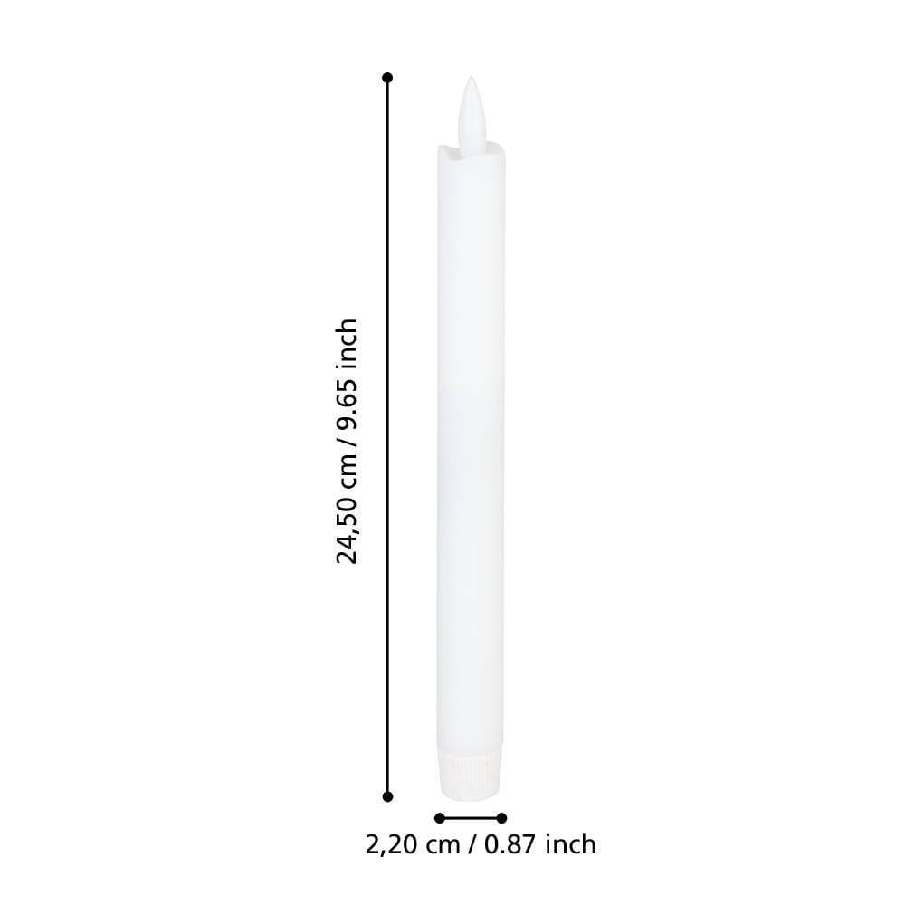 Eglo 422217 "ANTANABE" 24,5 Cm Yüksekliğinde Led Balmumu Plastik Beyaz 2'Li Set