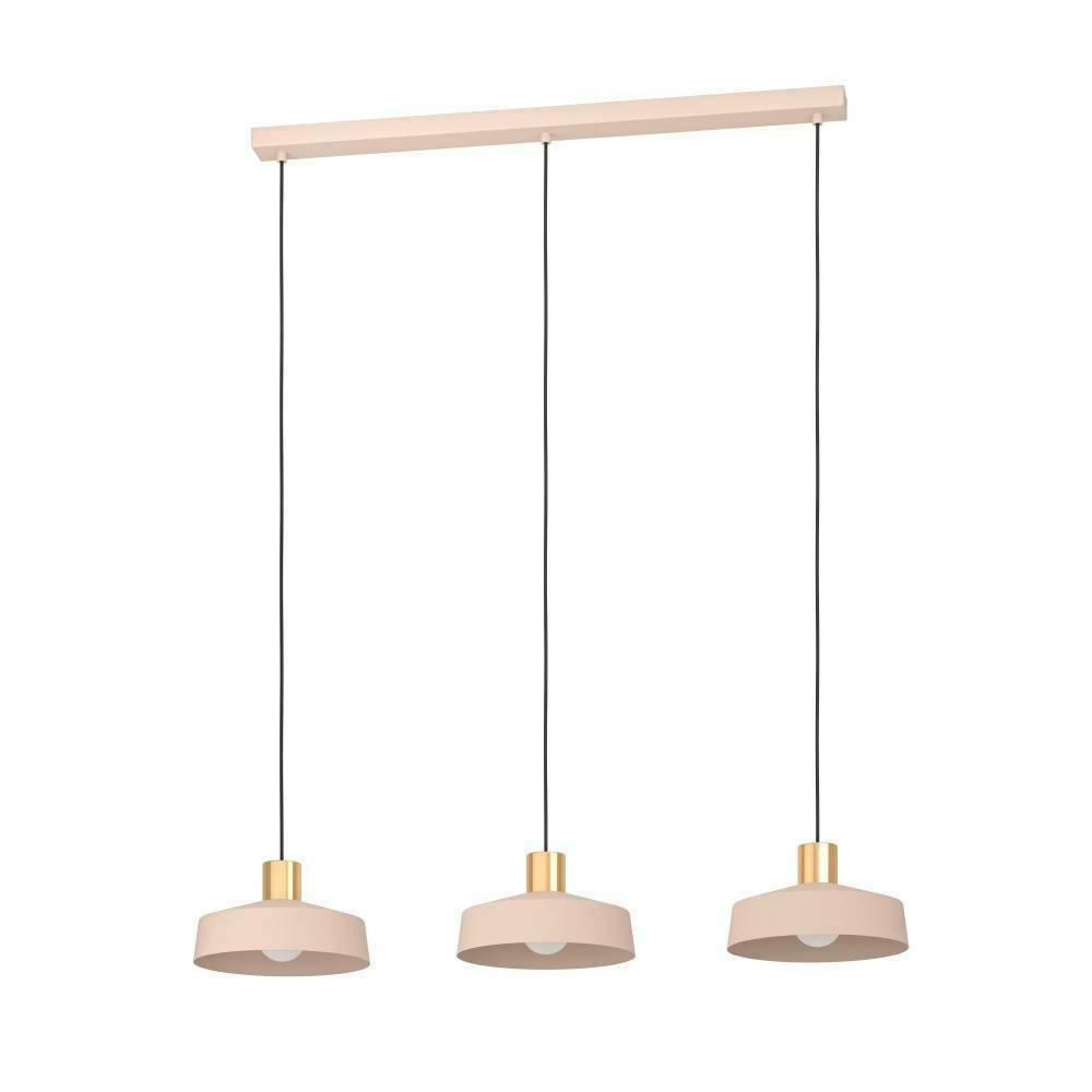 Eglo 900431 "VALDIOLA" 110 Cm Yüksekliğinde Çelik Kum Rengi, Fırçalanmış Pirinç Sarkıt Avize