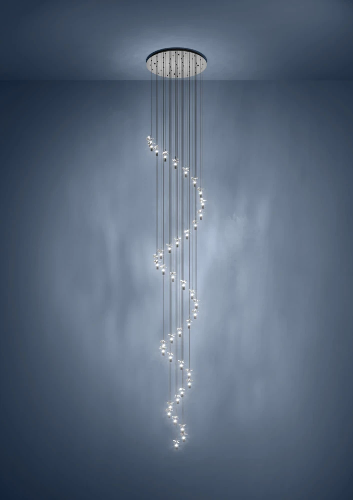 Eglo 390492 "COMAREIRA" 500 Cm Yüksekliğinde 78 Cm Çapında Çelik Sarkıt Avize