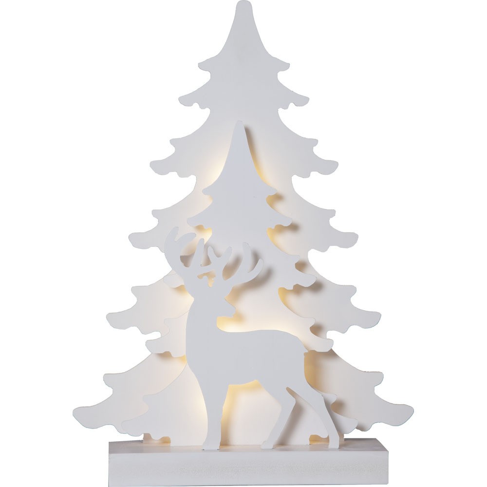 Eglo 650-14 "GRANDY" 15 Ledli Dekoratif Aydınlatma Beyaz Ahşap 41Cm Yüksekliğinde 29Cm Uzunluğunda