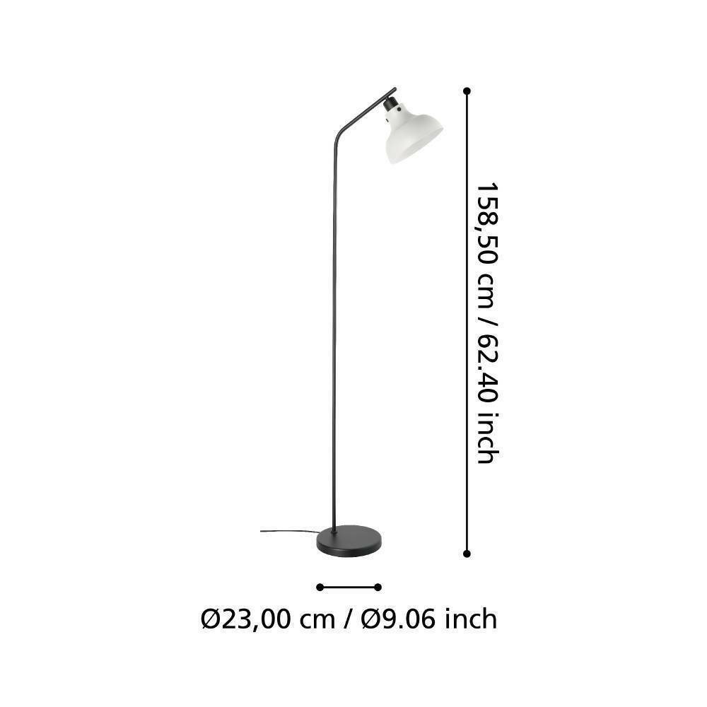 Eglo 43844 "MATLOCK" 158 Cm Yüksekliğinde Çelik Köşe Lambası Lambader