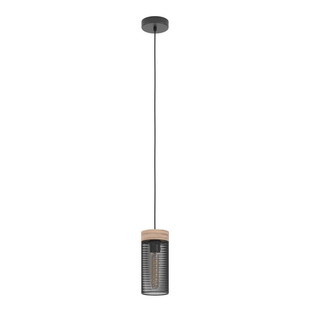 Eglo 43833 "KILNSDALE" 110 Cm Yüksekliğinde Çelik, Ahşap Siyah, Kahverengi Sarkıt Avize