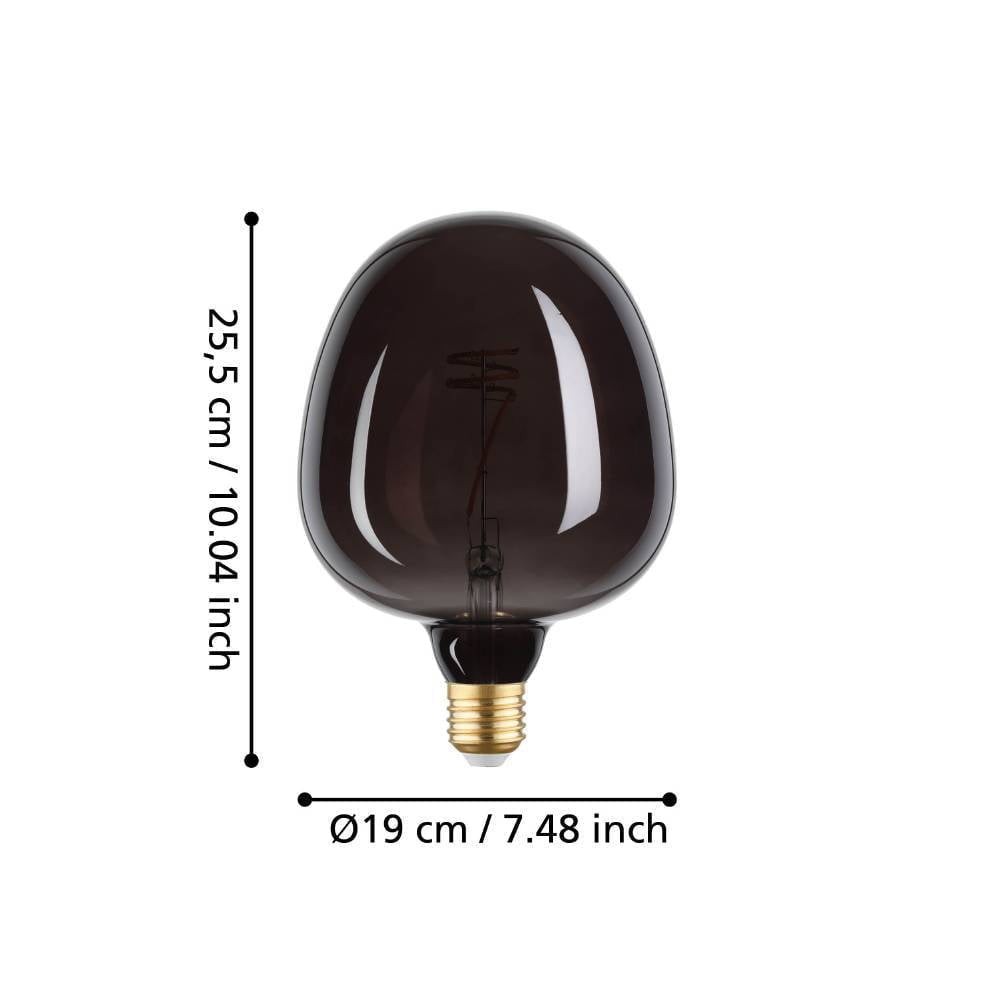 Eglo 110267 E27-Led-G190 Ampul 1X4W Siyah 2000K 40 Lümen Dim Edilebilir