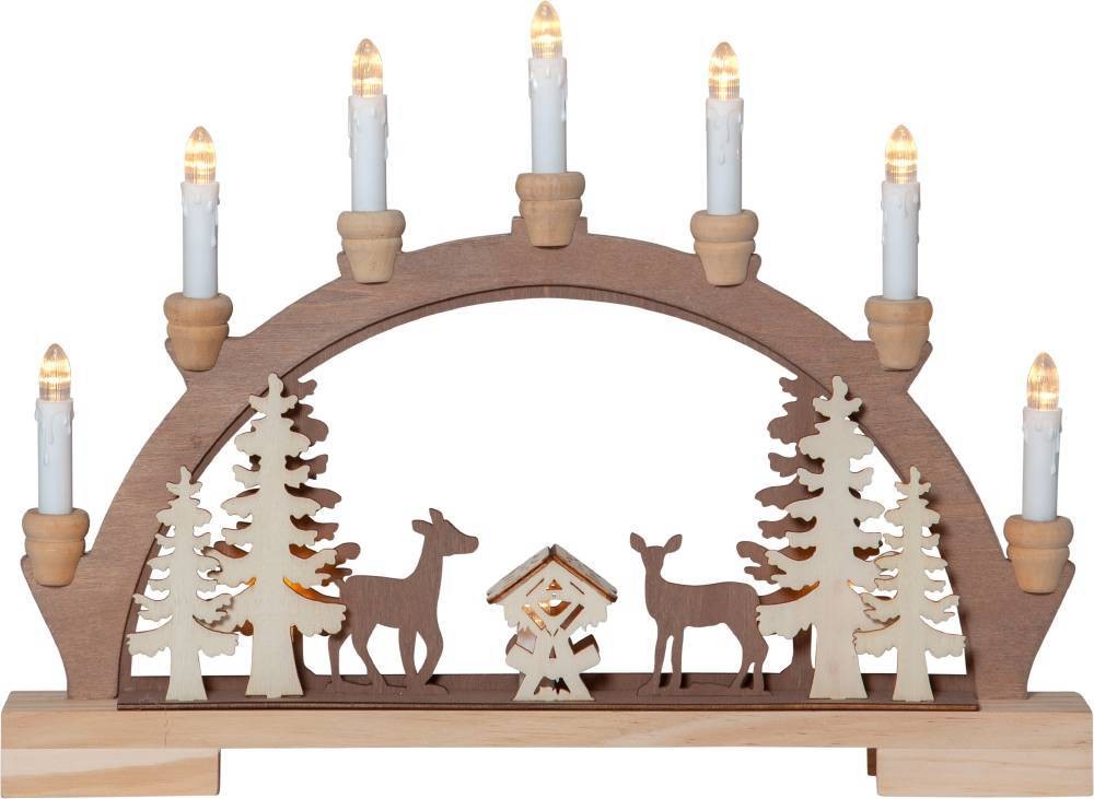Eglo 271-68 "FAUNA" 10 Ledli Doğal Ahşap Dekoratif Aydınlatma 33Cm Yüksekliğinde 45Cm Uzunluğunda