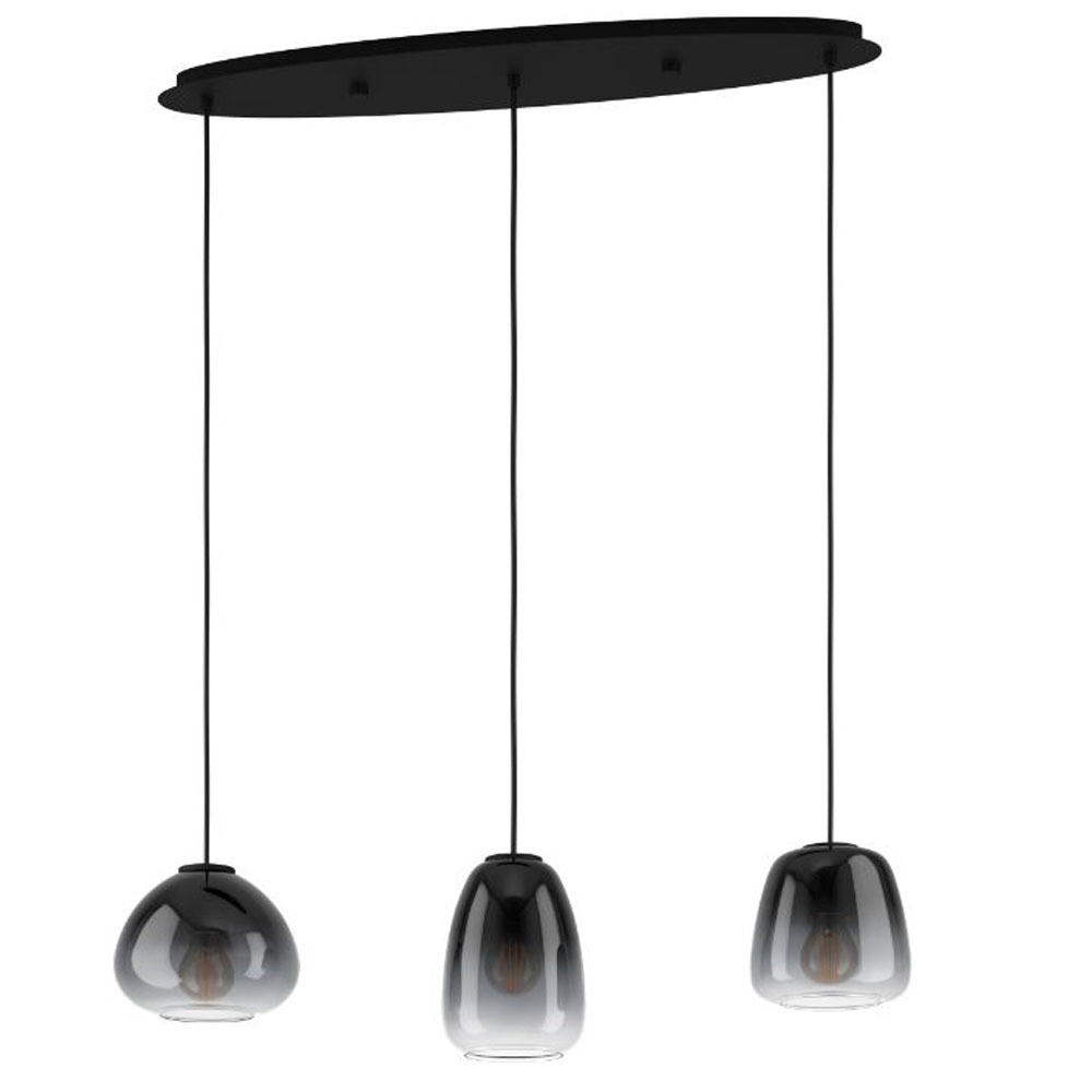 Eglo 900195 İç Mekan " Aguılares " Siyah Renk Dökme Çelik Sarkıt Lamba E27 Max: 3X40W En: 84 Cm