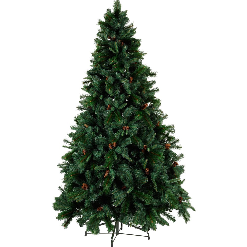 Eglo 610-02 "TORONTO" Dekoratif Yılbaşı Kozalaklı Çam Ağacı 225Cm Yüksekliğinde 150Cm Çapında 1324 Dal
