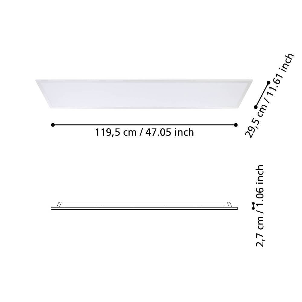 Eglo 900939 "RABASSA" 119,5 Cm Uzunluğunda 29,5 Cm Genişliğinde Alüminyum Beyaz Led Panel