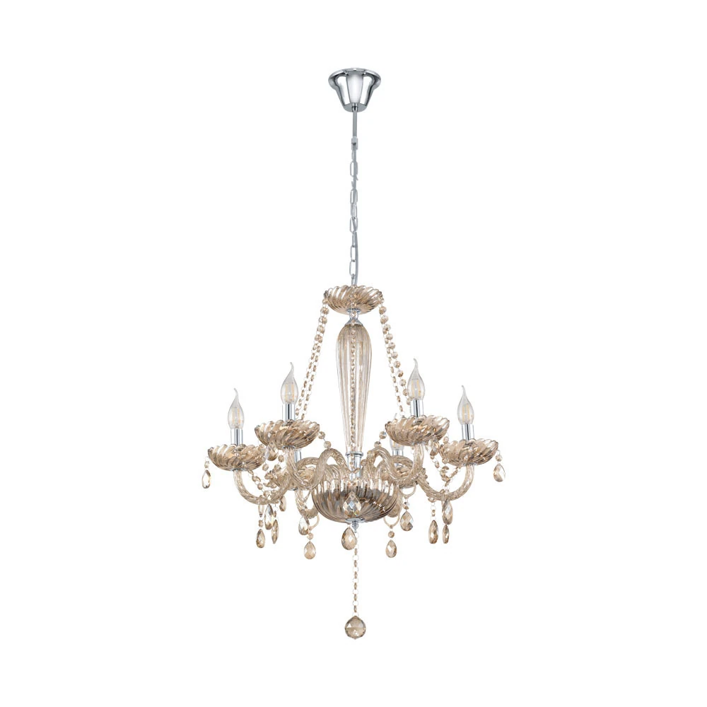 Eglo 39092 "BASILANO" 130 Cm Yüksekliğinde Çelik Krom Sarkıt Avize