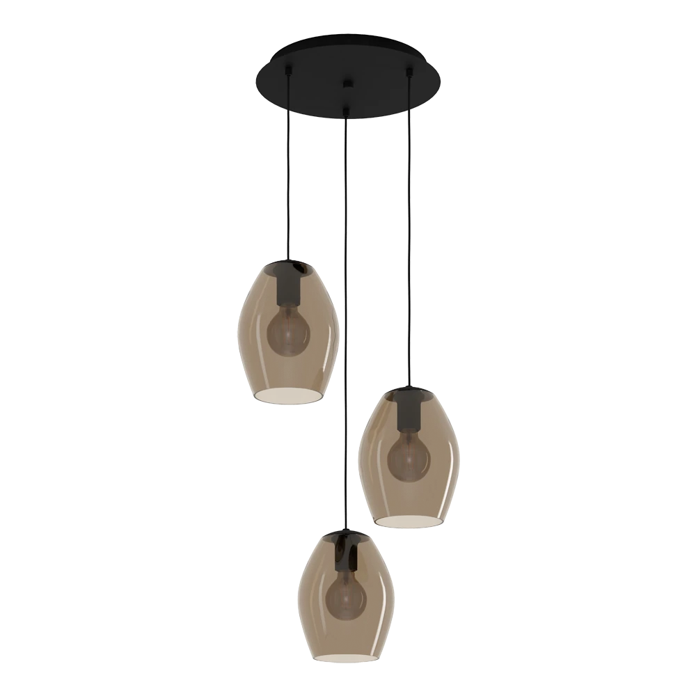 Eglo 390161 "ESTANYS 1" 150 Cm Yüksekliğinde Çelik Siyah Sarkıt Avize