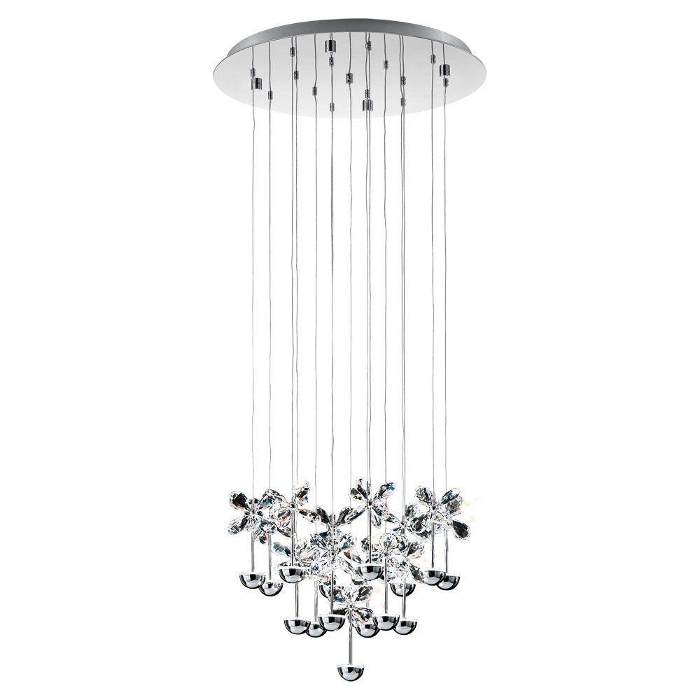 Eglo 93662 "PIANOPOLI" 50 Cm Çapında Paslanmaz Çelik Krom Sarkıt Avize