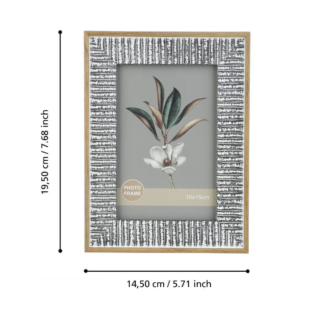Eglo 423097 "TEMERLOH" 19,5 Cm Yüksekliğinde 14,5 Cm Uzunluğunda Plastik, Cam Mavi Resim Çerçevesi