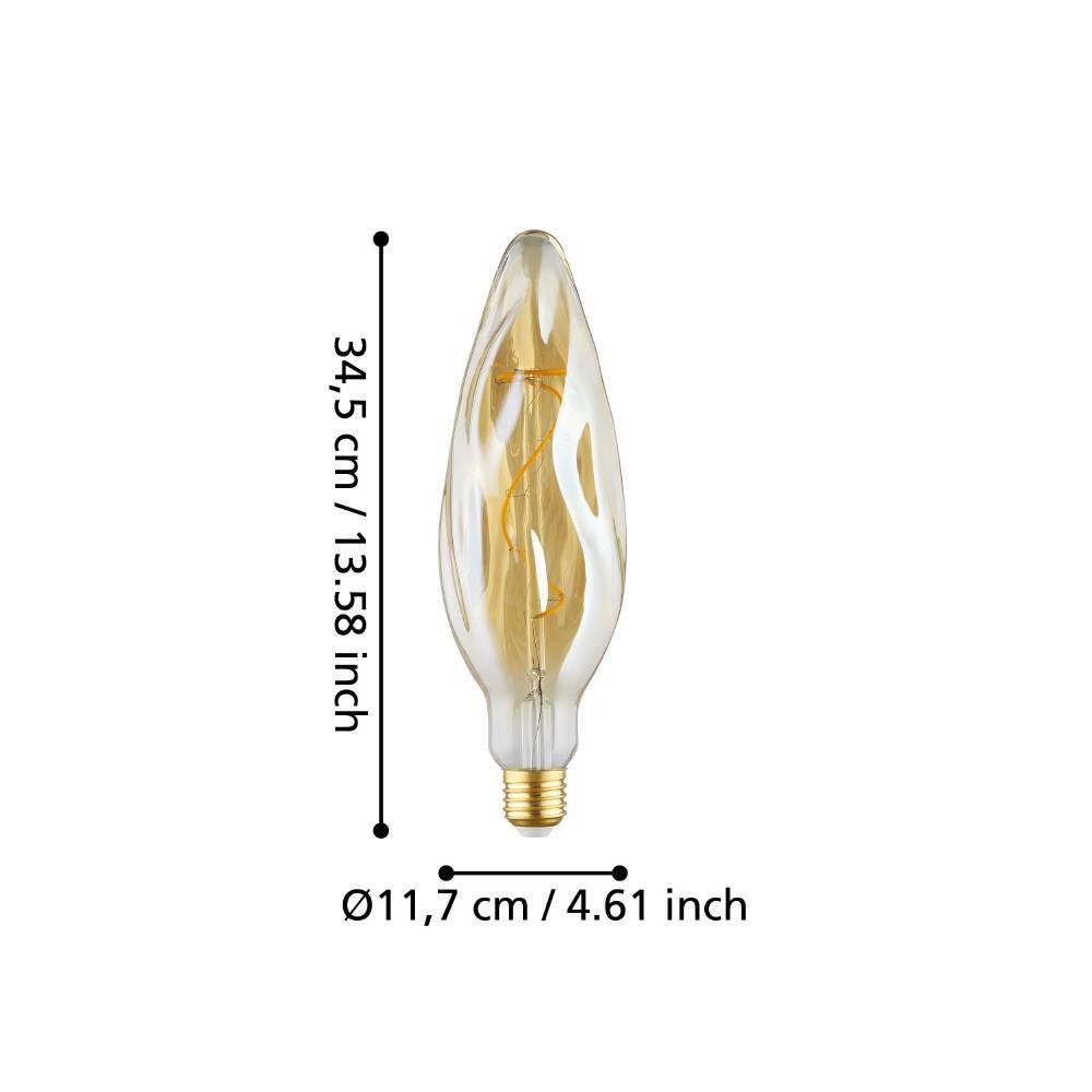 Eglo 110279 E27-Led-Cf117 Ampul 1X4W Amber 2100K 270 Lümen Dim Edilebilir