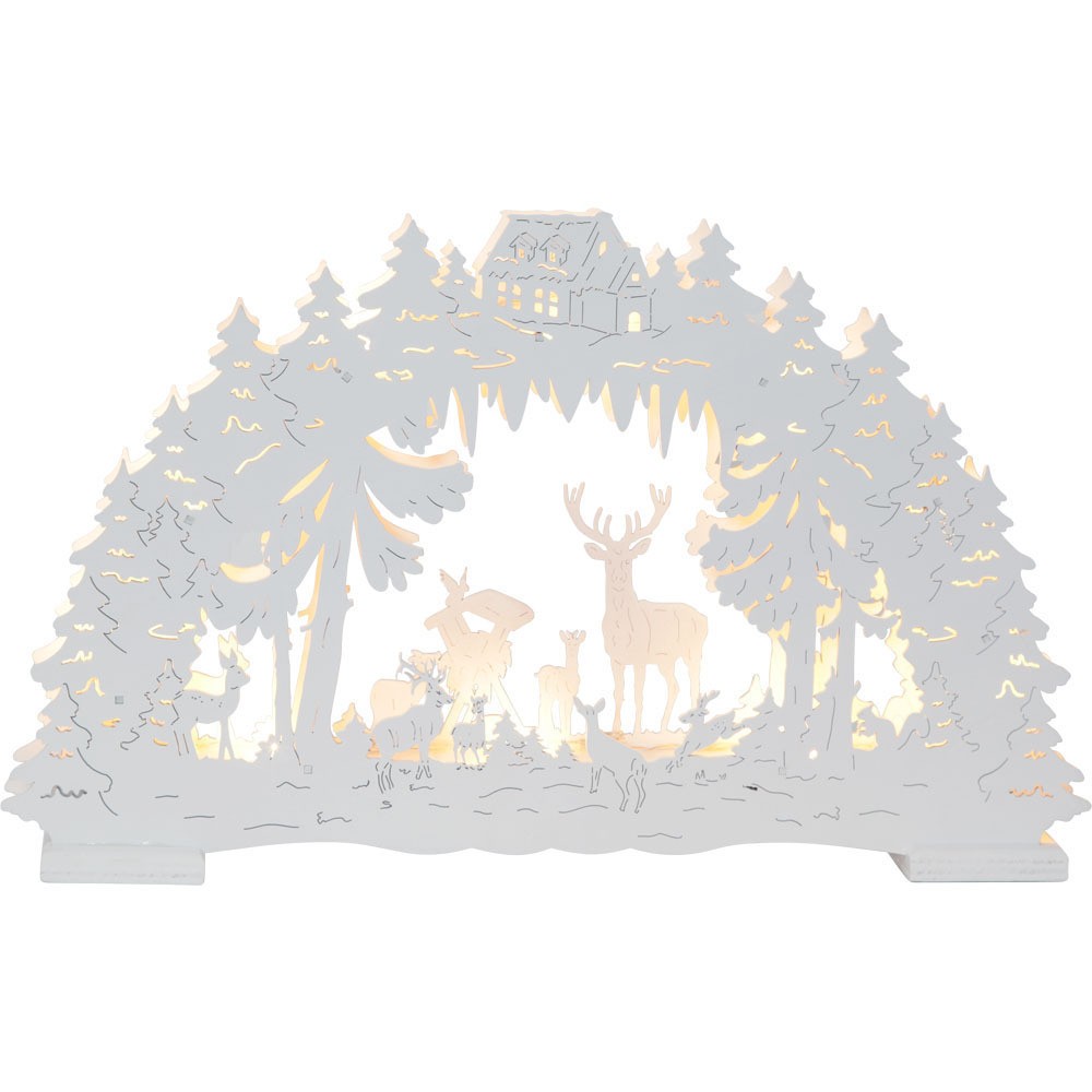 Eglo 275-04 "FAUNA" Beyaz Ahşap Led 26Cm Yüksekliğinde 42Cm Uzunluğunda Dekoratif Aydınlatma