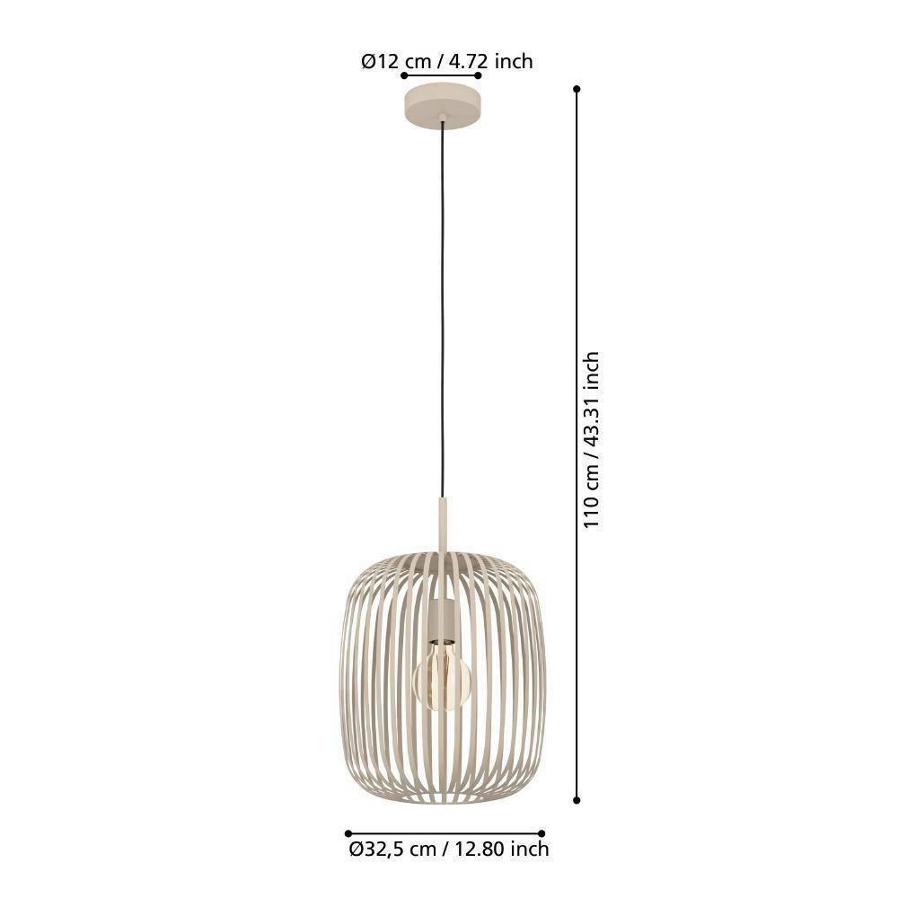 Eglo 900496 "ROMAZZINA" 110 Cm Yüksekliğinde Çelik Kum Rengi Sarkıt Avize