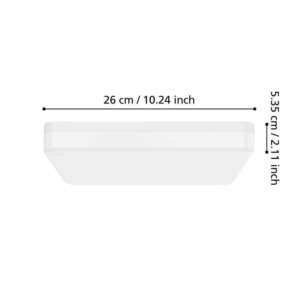 Eglo 901533 "CASTAGNETO" 26 Cm Uzunluğunda Beyaz Plastik Led Panel Ip54