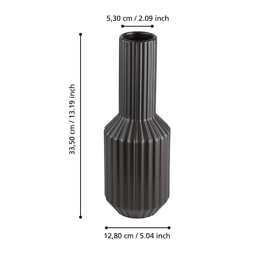 Eglo 421023 "HIRADO" 33,5 Cm Yüksekliğinde Siyah Seramik Vazo
