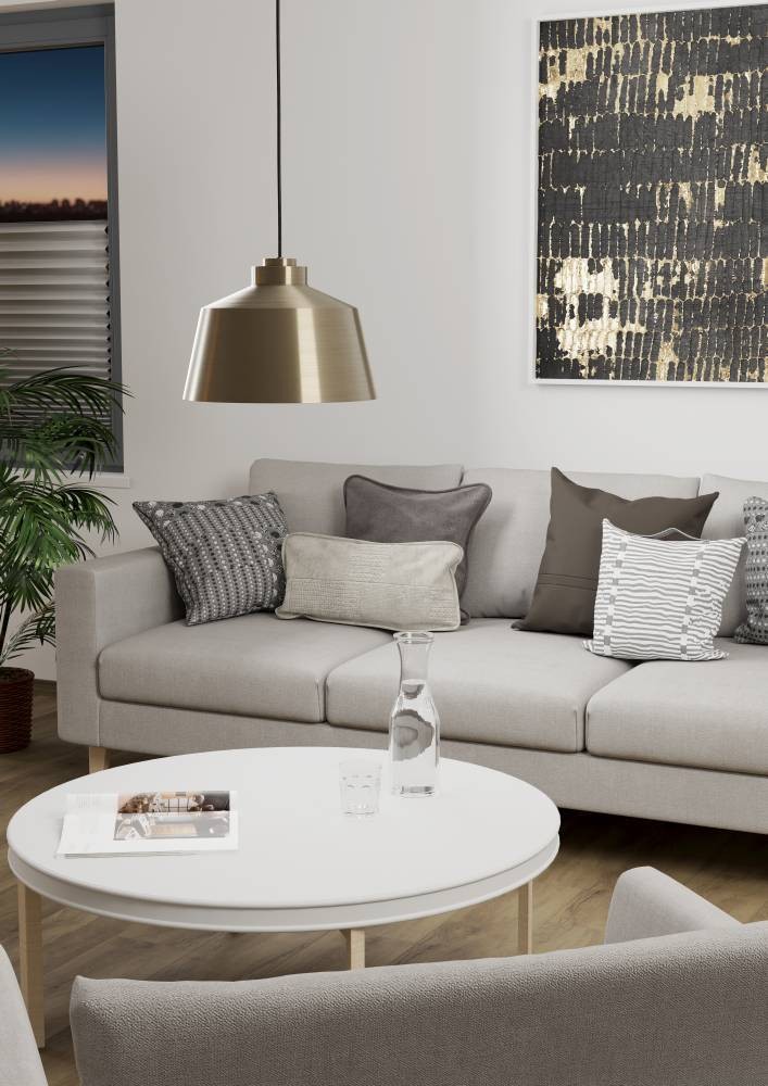 Eglo 43816 "SOUTHERY" 110 Cm Yüksekliğinde Çelik Krem-Gold Fırçalanmış, Beyaz Sarkıt Avize
