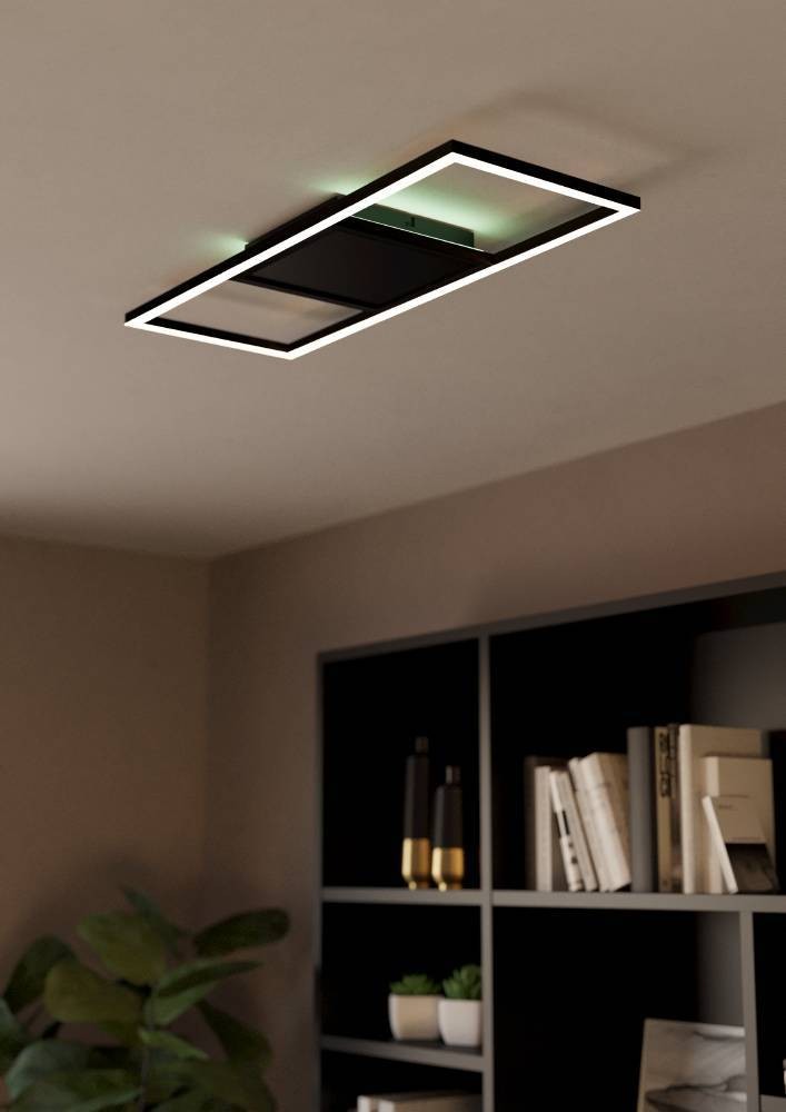 Eglo 900566 "CALAGRANO-Z" 64 Cm Uzunluğunda Alüminyum, Çelik Siyah Tavan Armatürü RGB