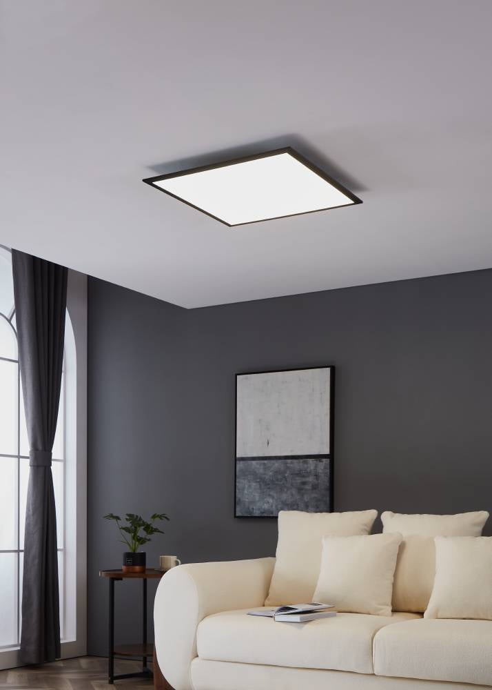 Eglo 900819 "SALOBRENA 1" 59,5 Cm Uzunluğunda 59,5 Cm Genişliğinde Alüminyum, Çelik Siyah Led Panel