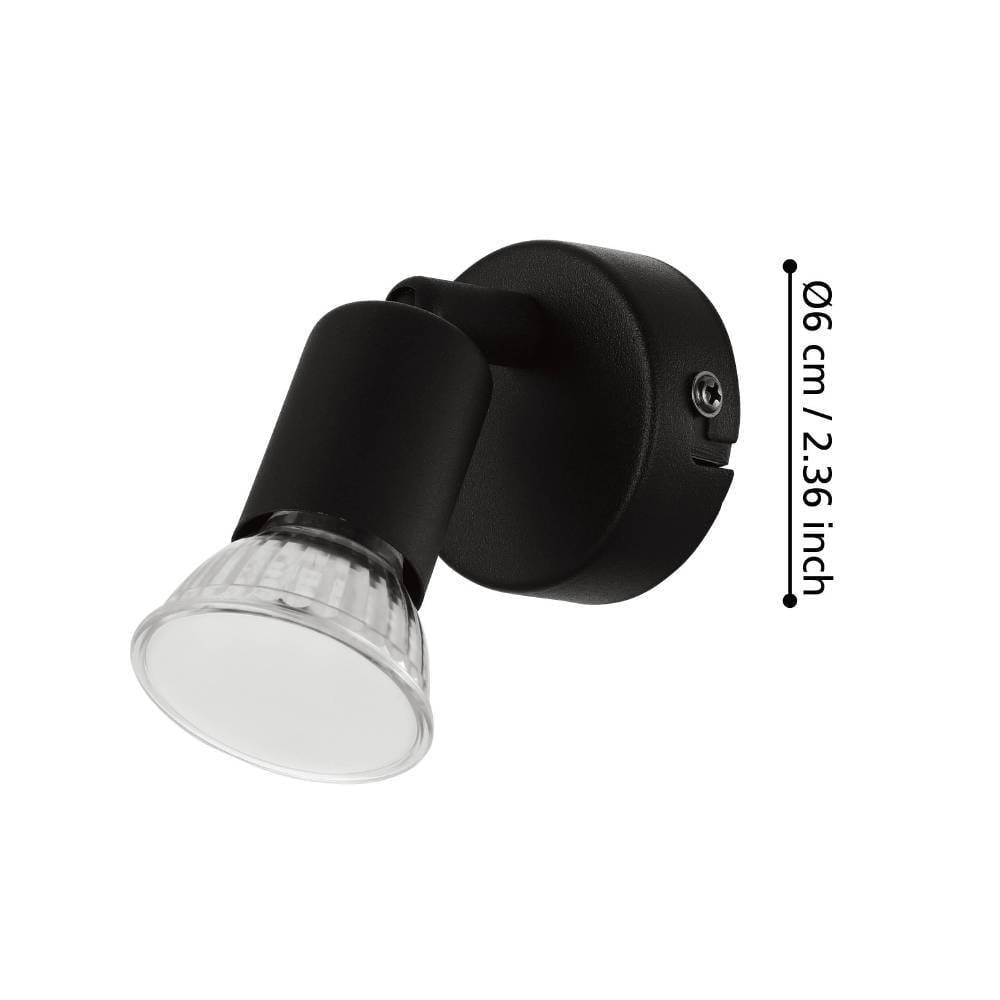 Eglo 32428 "BUZZ-LED" 1X2,8W Çelik Siyah Sıva Üstü Spot