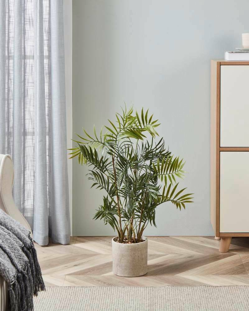 Eglo 428014 "TOBETSU" 75 Cm Yüksekliğinde Plastik Kahveengi, Yeşil Saksıda Yapay Çiçek