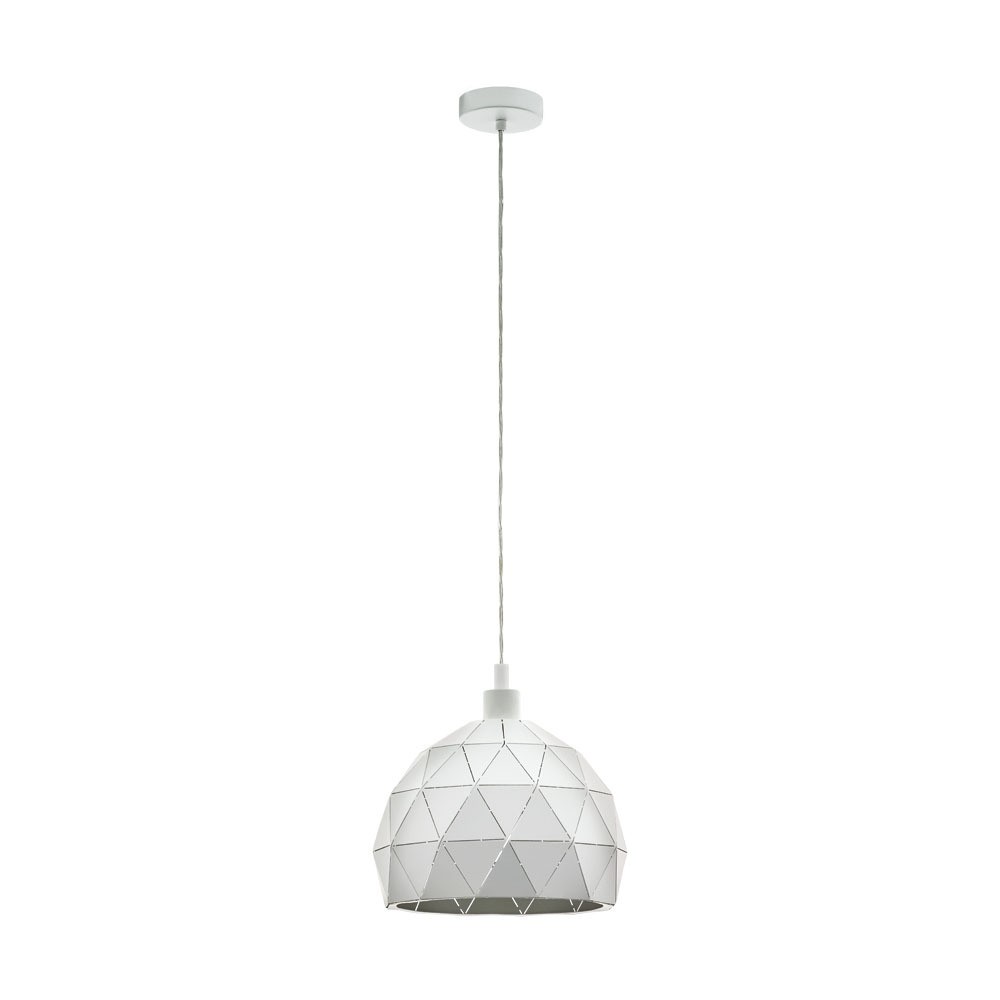 Eglo 97854 "ROCCAFORTE" 30 Cm Çapında Çelik Beyaz Sarkıt Avize