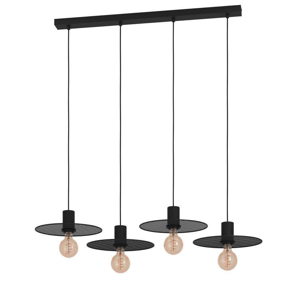 Eglo 43732 "IKESTON" 110 Cm Yüksekliğinde Çelik Siyah Sarkıt Avize