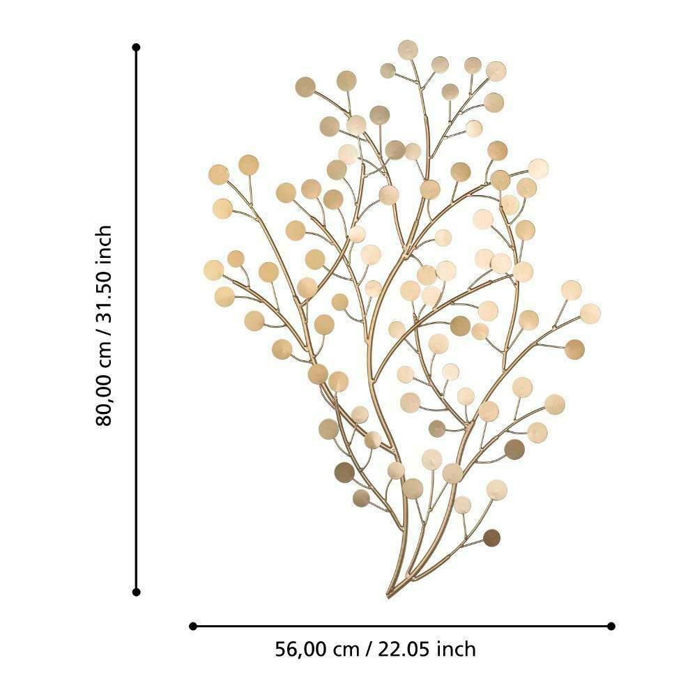 Eglo 426012 "CHIKUMA" 80Cm Yüksekliğinde Pirinç Metal Duvar Dekorasyonu