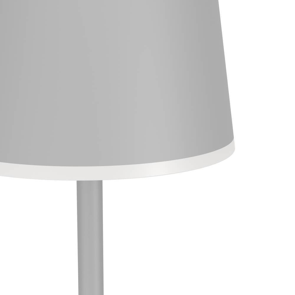 Eglo 901749 "MANNERA-L" 140 Cm Yüksekliğinde Usb Girişli Gri Alüminyum, Çelik Dokunmatik Köşe Lambası Lambader