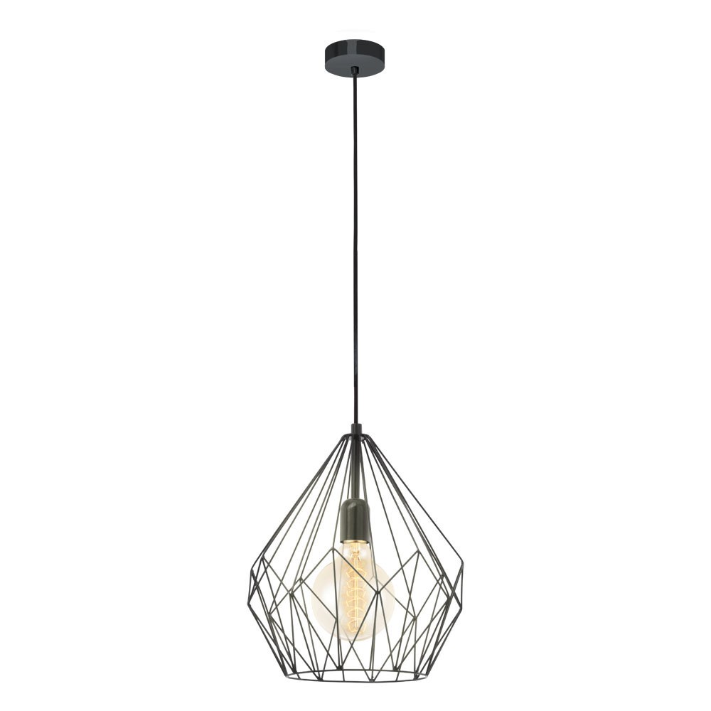 Eglo 49257 "CARLTON" 110 Cm Yüksekliğinde Çelik Siyah Sarkıt Avize