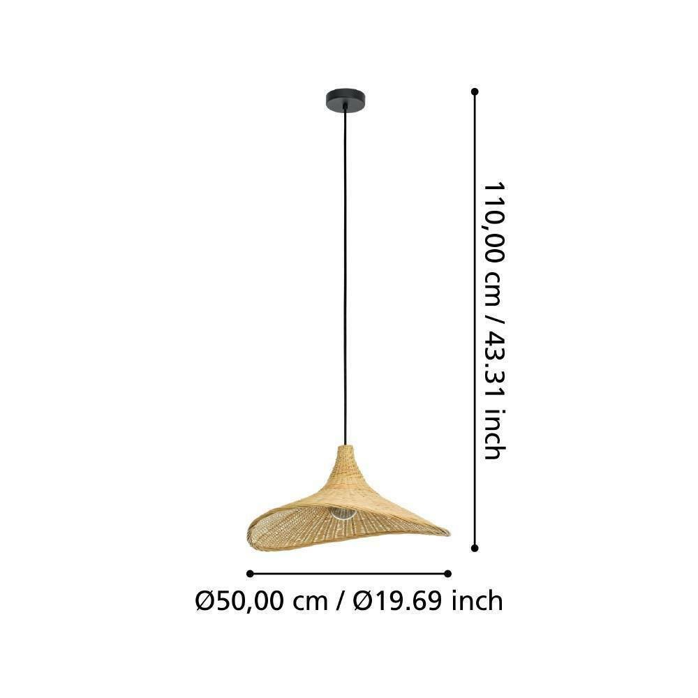 Eglo 43869 "HAXEY" 50 Cm Çapında Çelik Siyah Sarkıt Avize