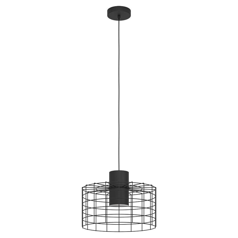Eglo 43627 "MILLIGAN" 38 Cm Çapında Çelik Siyah, Beyaz Sarkıt Avize