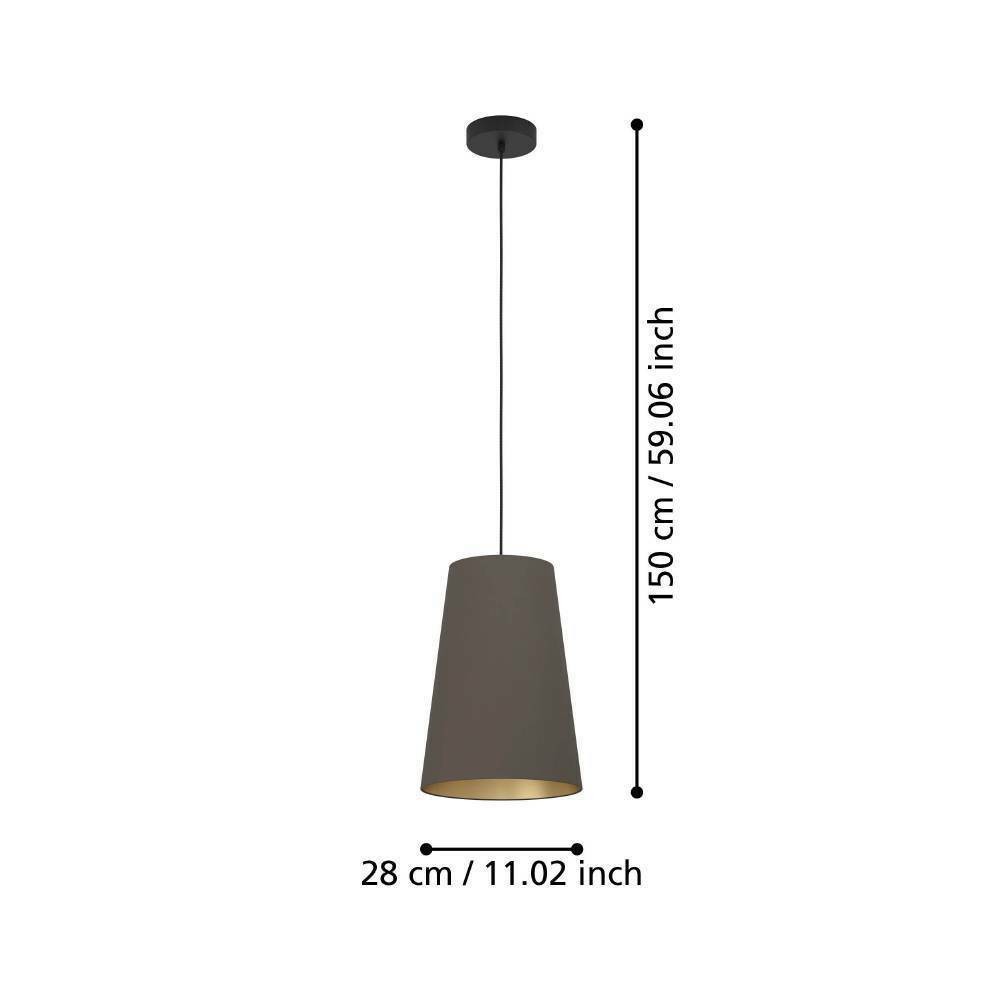 Eglo 390195 "PETROSA" 150 Cm Yüksekliğinde Çelik Siyah Sarkıt Avize