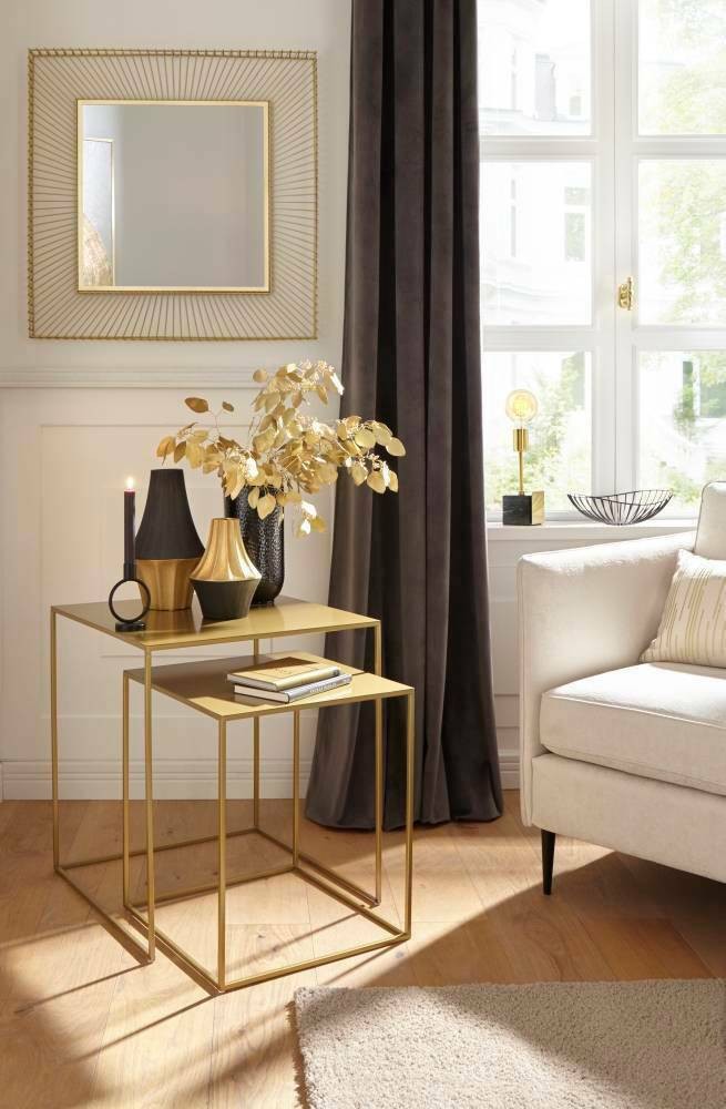 Eglo 425022 "MASINLOC" 74X74 Cm Ölçülerinde Dekoratif Gold Çelik Ayna